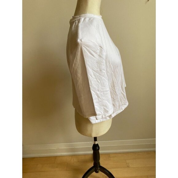 AFRM Bnwot White "Weylin" Tshirt New Padded Shoulder - Picture 3 of 7